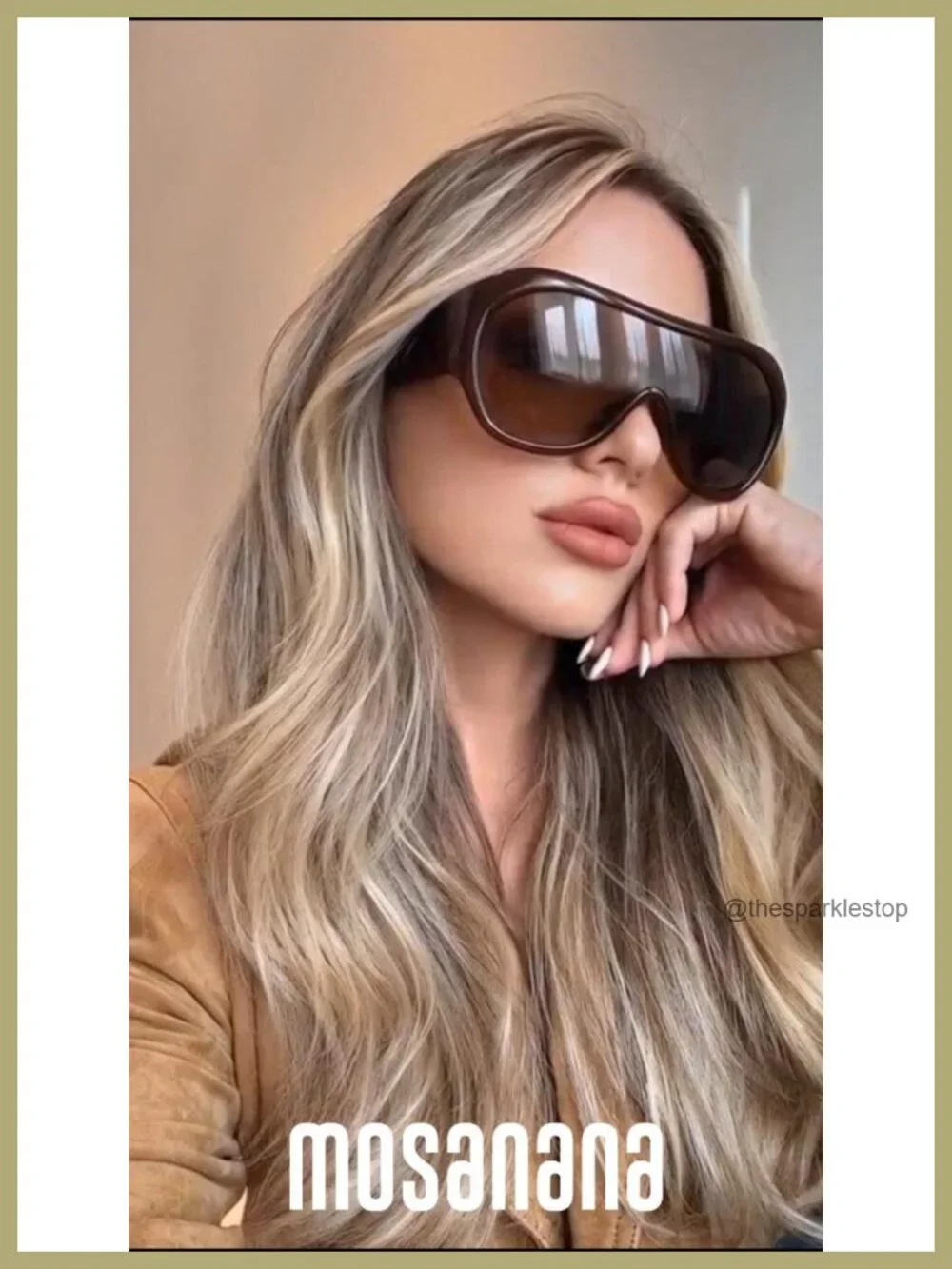 Oversized Shield Sunglasses for Women UV400 Protection Retro Y2K